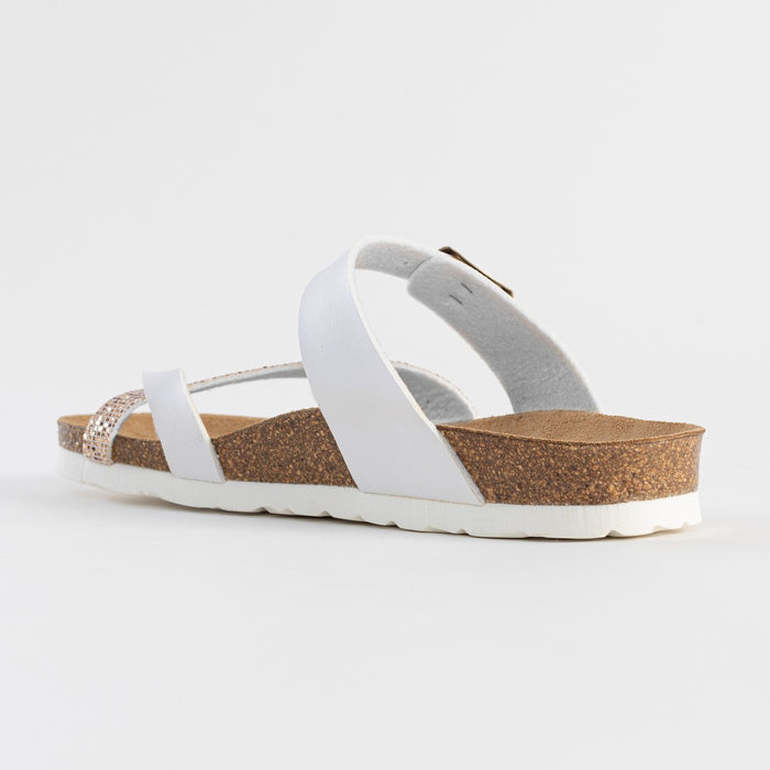 Bayton Sandales Diane Noir Et Fuschia à Entre-Doigts Bayton Femme