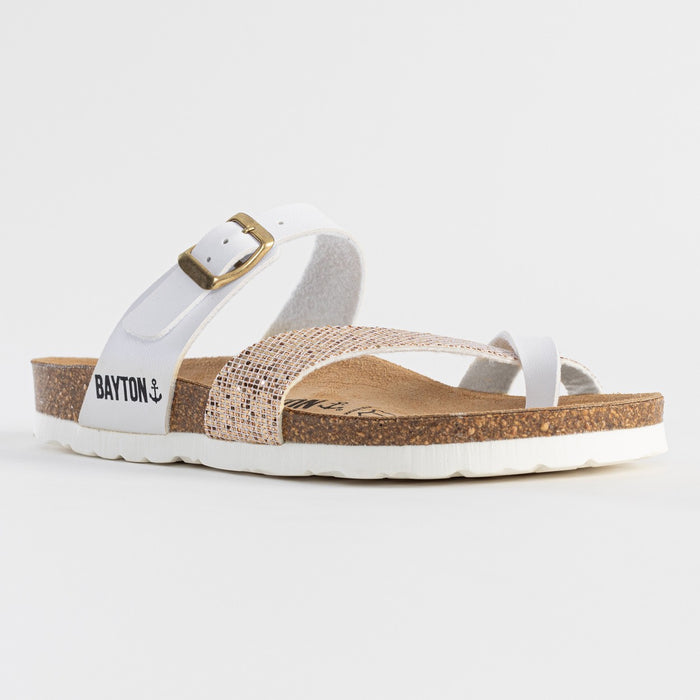 bayton Sandales Diane Noir Et Fuschia à Entre-Doigts Bayton Femme