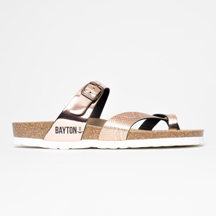 Bayton Sandales Diane Rose Doré à Entre-Doigts Bayton Femme