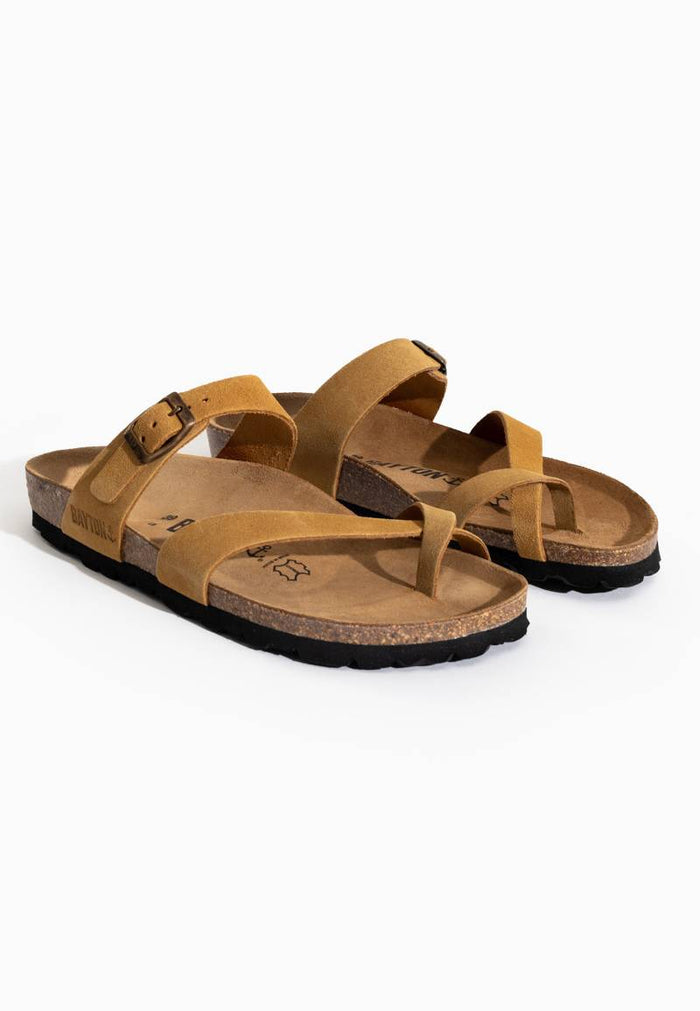 Bayton Sandales Diane Taupe à Entre-Doigts Bayton Femme