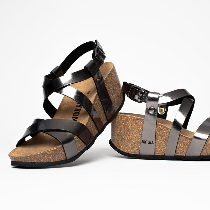 bayton Sandales Dora Pewter Compensées et Semi-compensées Bayton femme