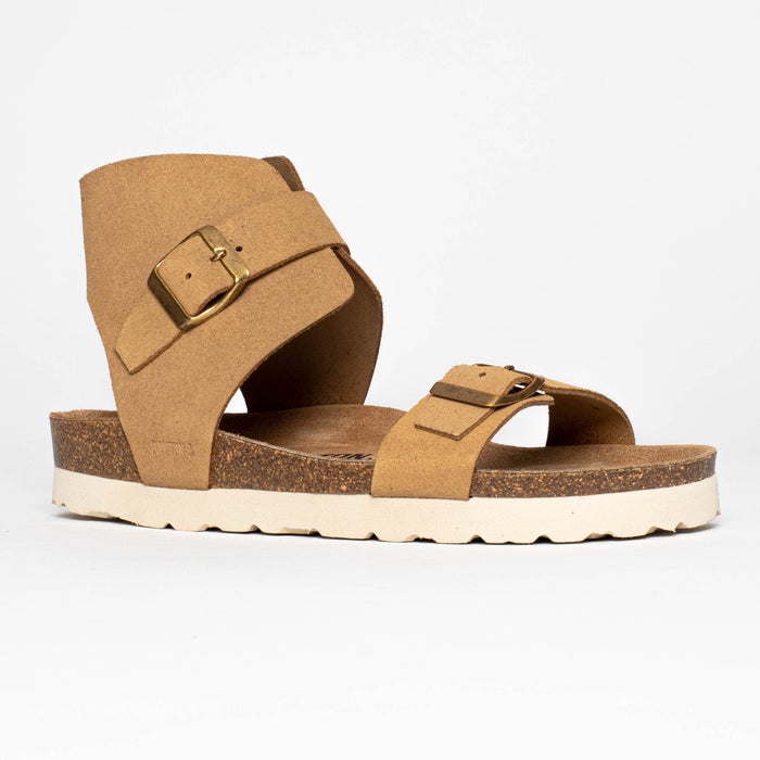 Bayton Sandales Dubbo à Plateforme Tan En Cuir Suédé Multi-Brides Bayton Femme
