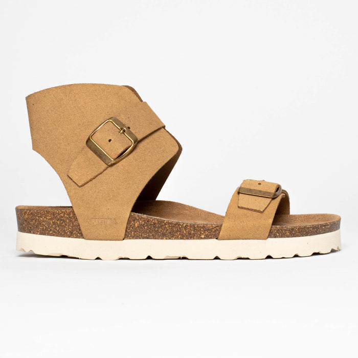 Bayton Sandales Dubbo à Plateforme Tan En Cuir Suédé Multi-Brides Bayton Femme