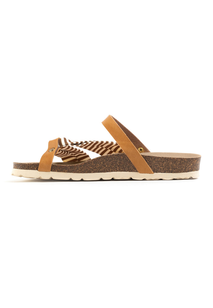 Bayton Sandales Figueira Beige Et Camel Multi-Brides Bayton Femme