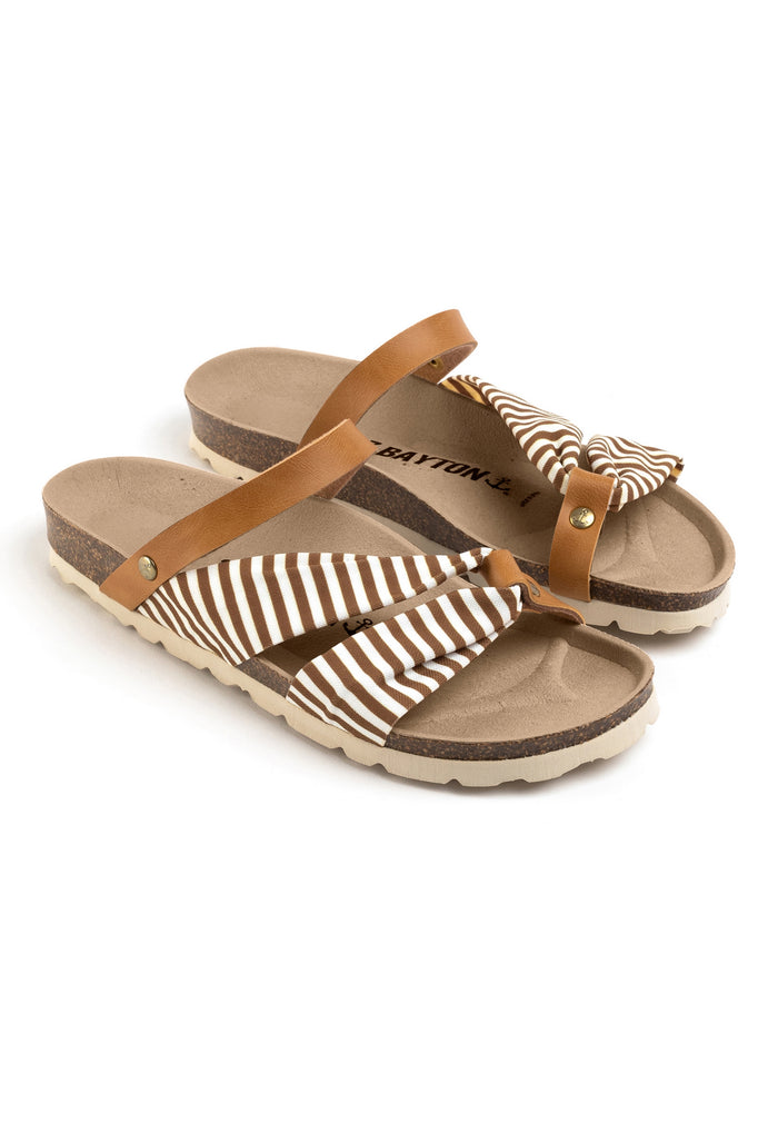 bayton Sandales Figueira Beige Et Camel Multi-Brides Bayton femme