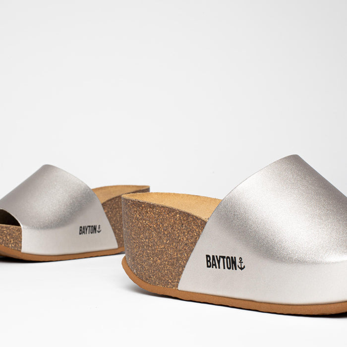 bayton Sandales Fuerte Argent Compensées et Semi-compensées Bayton femme