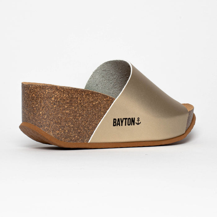 Bayton Sandales Fuerte Doré Compensées Et Semi-compensées Bayton Femme
