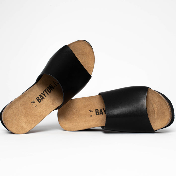 bayton Sandales Fuerte Noir Compensées et Semi-compensées Bayton femme