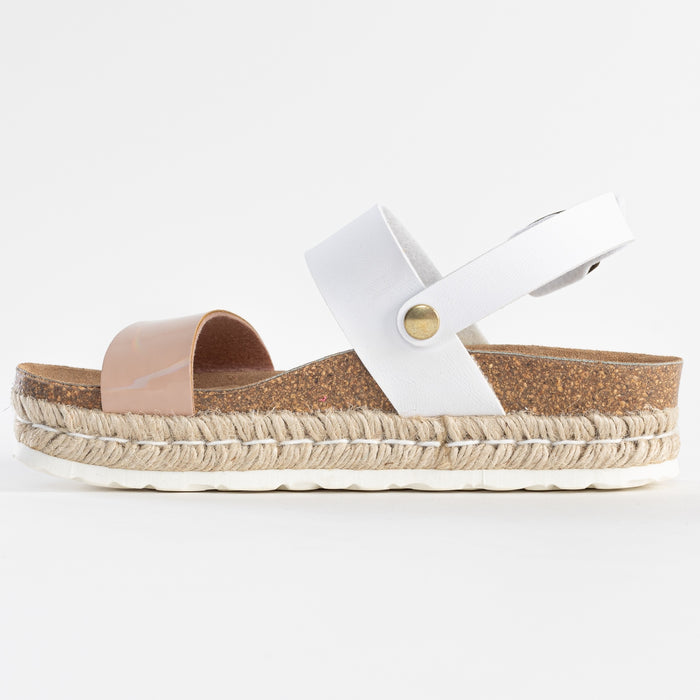 Bayton Sandales Gaceo Blanc Et Nude à Plateforme Bayton Femme