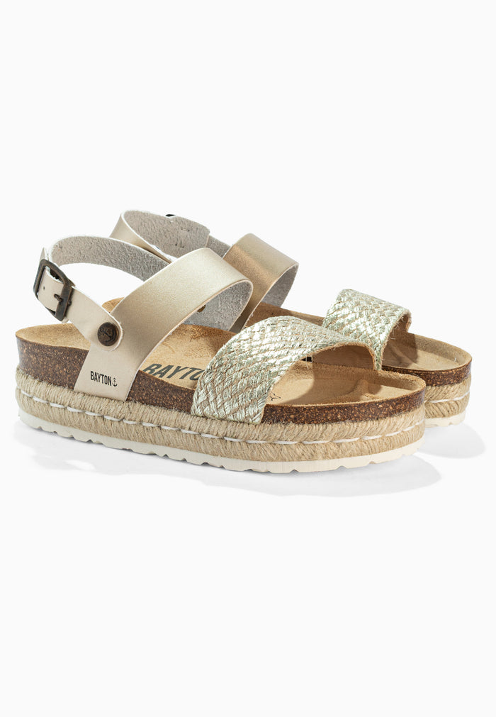 bayton Sandales Gaceo Dorées Clair à Plateforme Bayton femme