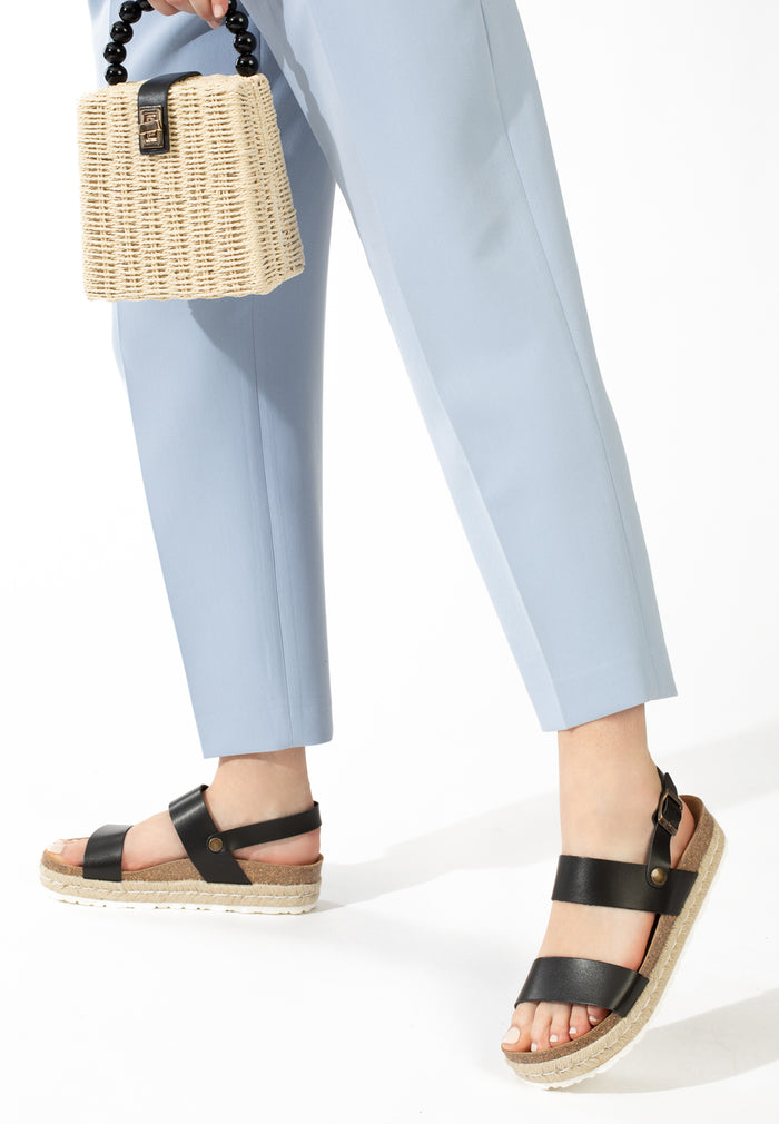 bayton Sandales Gaceo Noir à Plateforme Bayton femme