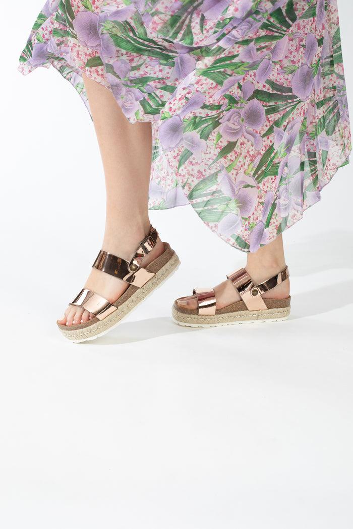 Bayton Sandales Gaceo Rose Dorées à Plateforme Bayton Femme