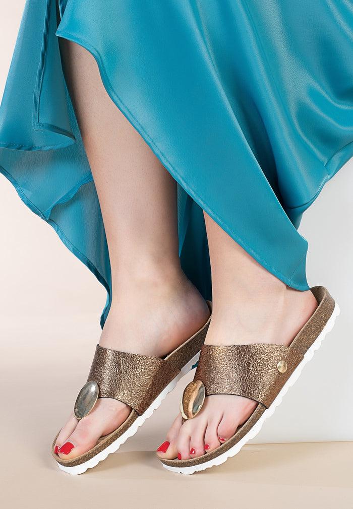 Bayton Sandales Galante 1 Bride Bronze à Entre-Doigts Bayton Femme