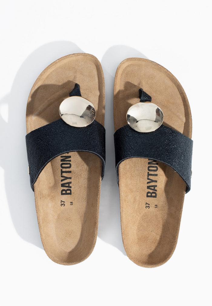 Bayton Sandales Galante 1 Bride Noir à Entre-Doigts Bayton Femme