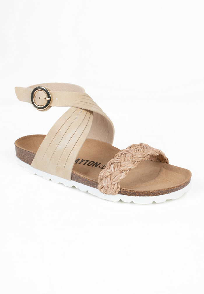 Bayton Sandales Garrigue Beige Et Dorées Multi-Brides Bayton Femme