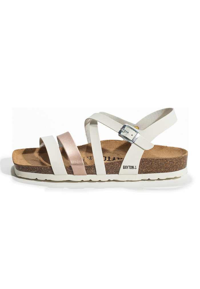 Bayton Sandales Gerone Blanc Et Rose Gold Multi-Brides Bayton Femme