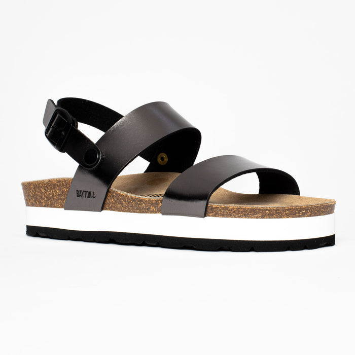 Bayton Sandales Gladstone Anthracite à Plateforme Bayton Femme