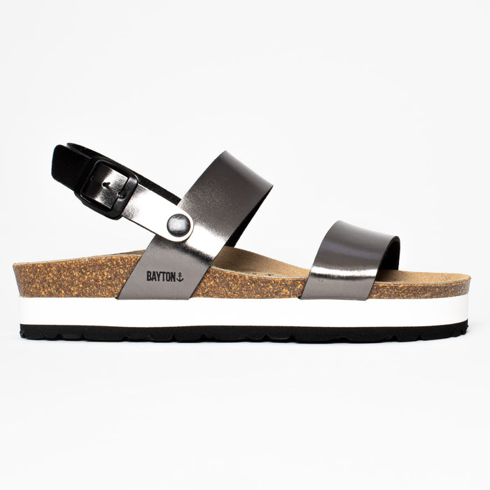 Bayton Sandales Gladstone Anthracite à Plateforme Bayton Femme