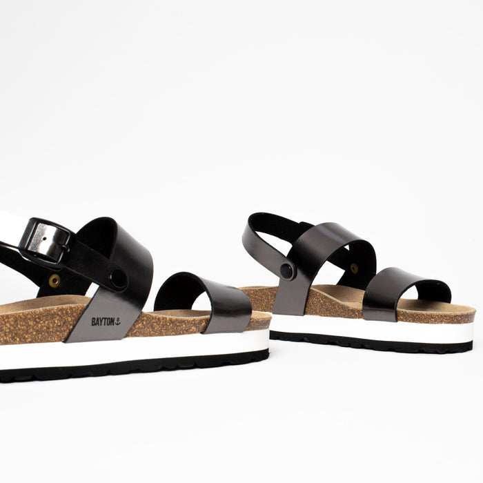 Bayton Sandales Gladstone Anthracite à Plateforme Bayton Femme