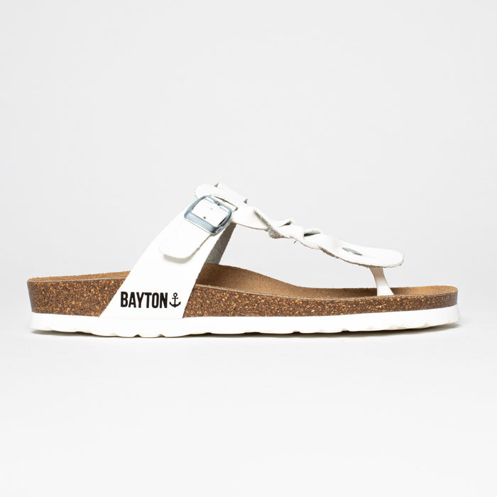 Bayton Sandales Huelva Blanc à Entre-Doigts Bayton Femme