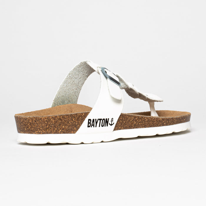 Bayton Sandales Huelva Blanc à Entre-Doigts Bayton Femme