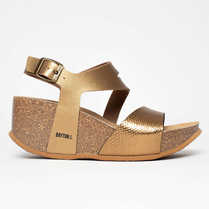 Bayton Sandales Ibiza Bronze Compensées Et Semi-compensées Bayton Femme