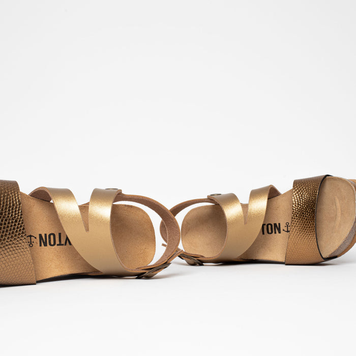 Bayton Sandales Ibiza Bronze Compensées Et Semi-compensées Bayton Femme