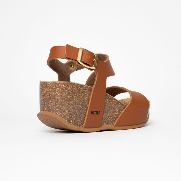 Bayton Sandales Ibiza Camel Compensées Et Semi-compensées Bayton Femme