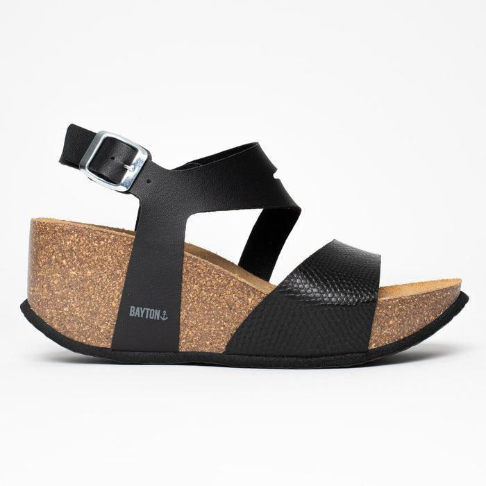 Bayton Sandales Ibiza Noir Compensées Et Semi-compensées Bayton Femme