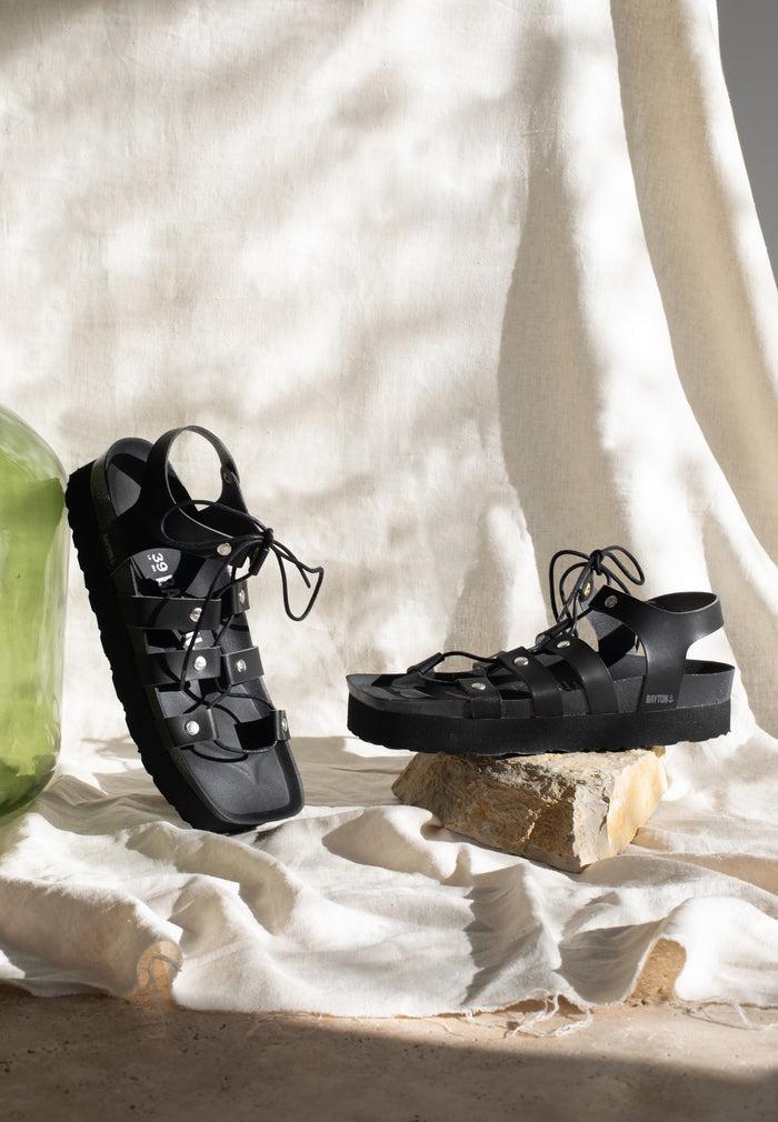 Bayton Sandales Jaen Noir à Plateforme Bayton Femme