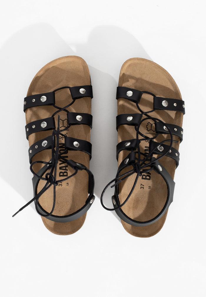 Bayton Sandales Jaenelle Multibrides Noir à Plateforme Bayton Femme