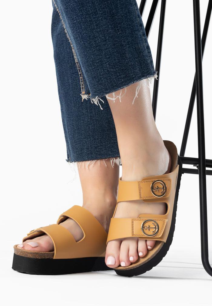 Bayton Sandales Jalon Camel à Plateforme Bayton Femme