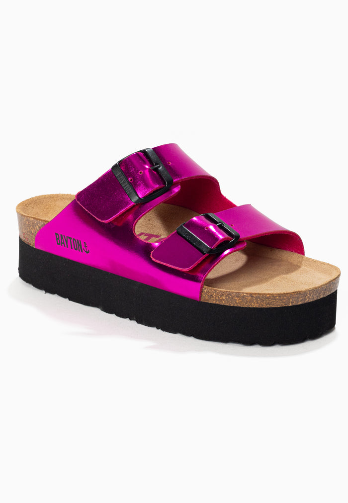 Bayton Sandales Japet Fuschia à Plateforme Bayton Femme