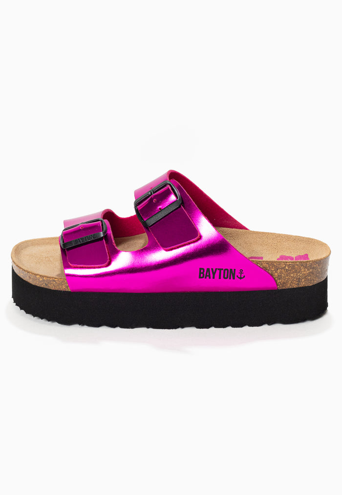 Bayton Sandales Japet Fuschia à Plateforme Bayton Femme