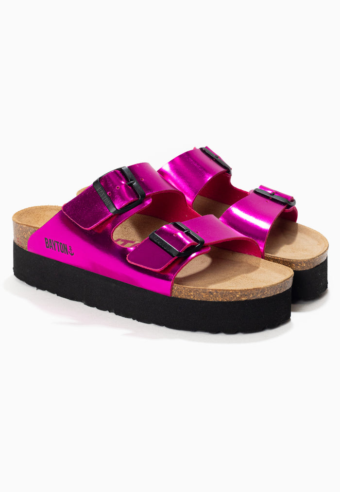 bayton Sandales Japet Fuschia à Plateforme Bayton femme