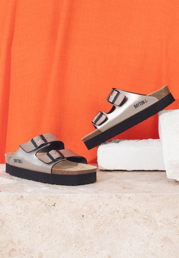 bayton Sandales Japet Mocha à Plateforme Bayton femme