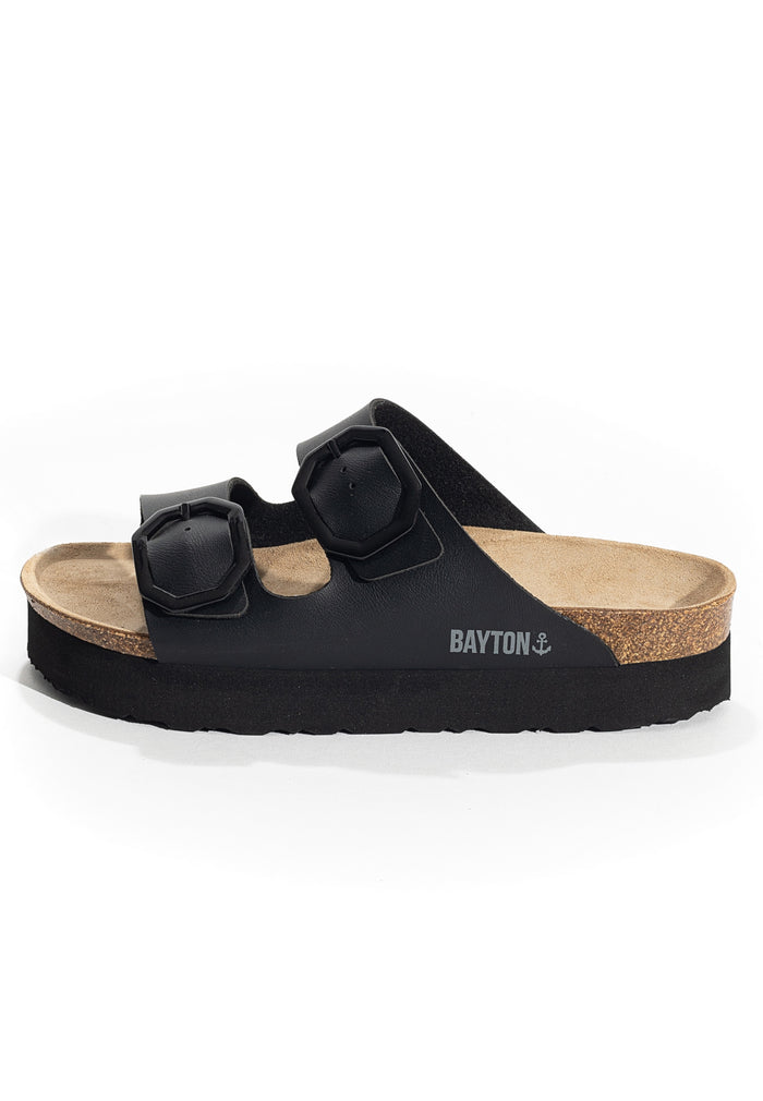 Bayton Sandales Japet Noir à Plateforme Bayton Femme