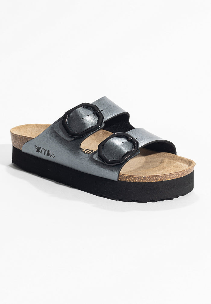 Bayton Sandales Japet Pewter à Plateforme Bayton Femme