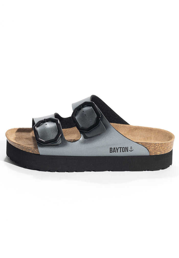 Bayton Sandales Japet Pewter à Plateforme Bayton Femme