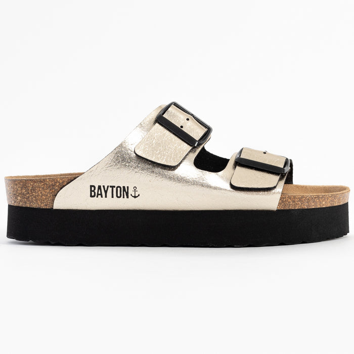 Bayton Sandales Japet Platinium à Plateforme Bayton Femme