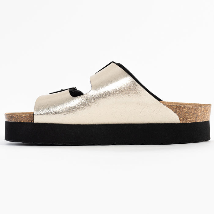 Bayton Sandales Japet Platinium à Plateforme Bayton Femme