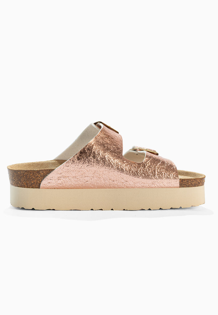 Bayton Sandales Japet Rose Dorées à Plateforme Bayton Femme