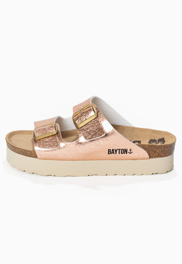 Bayton Sandales Japet Rose Gold à Plateforme Bayton Femme