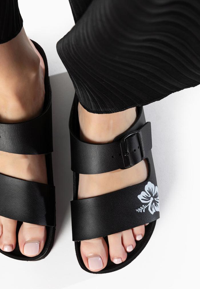 Bayton Sandales Jenn Noir Et Blanc à Plateforme Bayton Femme