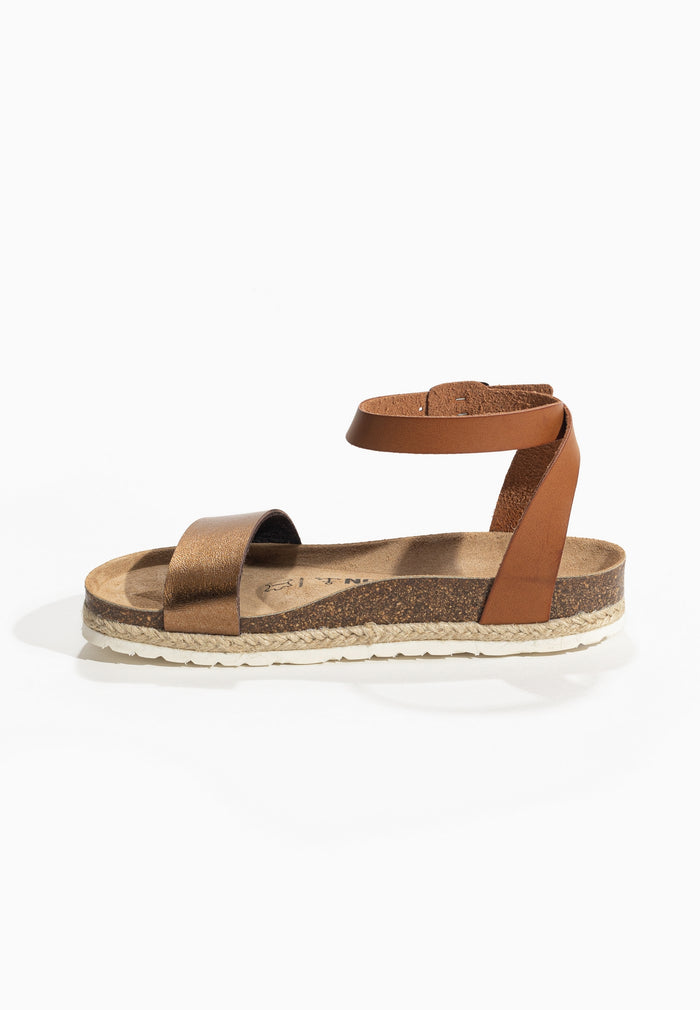 Bayton Sandales Jovial Camel Et Bronze Multi-Brides Bayton Femme