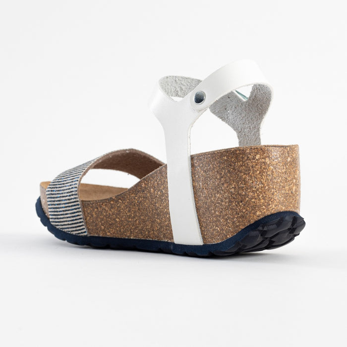 Bayton Sandales Julie Blanc Et Anthracite Compensées Et Semi-compensées Bayton Femme