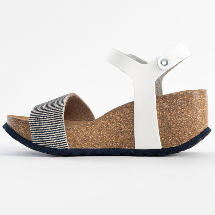 Bayton Sandales Julie Blanc Et Anthracite Compensées Et Semi-compensées Bayton Femme