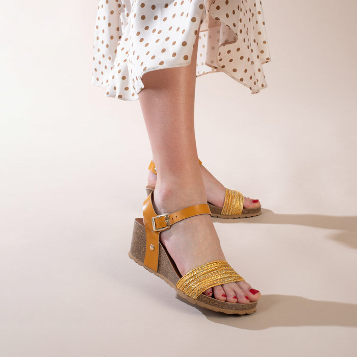 Bayton Sandales Julies Orange Compensées Et Semi-compensées Bayton Femme