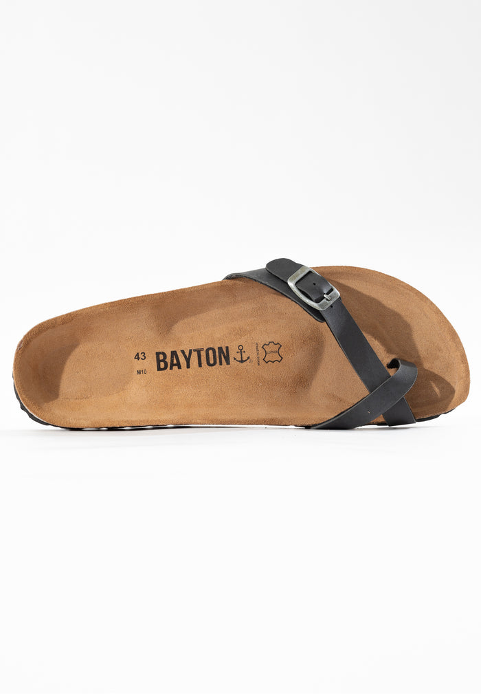 Bayton Sandales Junon Kaki Foncées à Entre-Doigts Bayton Homme