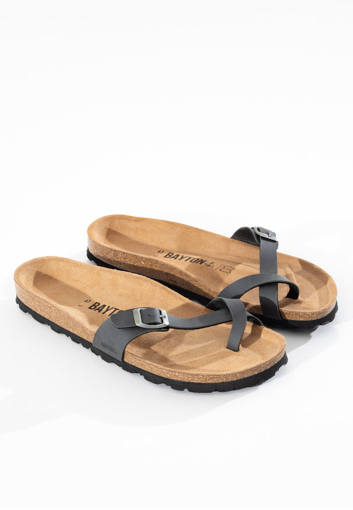 bayton Sandales Junon Kaki Foncées à Entre-Doigts Bayton homme